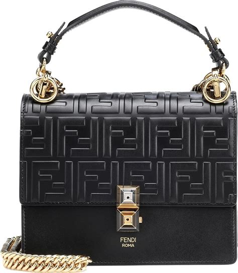 fendi kan i logo embossed whote|HOW TO SPOT A REAL FENDI LOGO BAG .